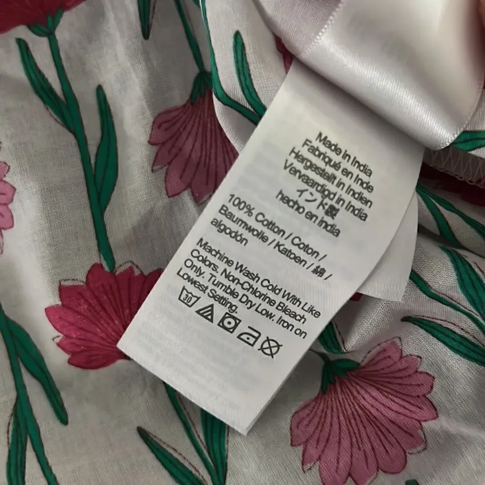 NWT JCrew floral cotton poplin shirt M